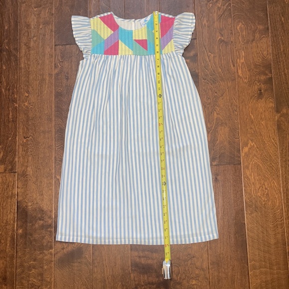 NWT Eyelet & Ivy Amy Girls Dress in Chambray Stripe Size: 14 price is firm - Picture 2 of 6